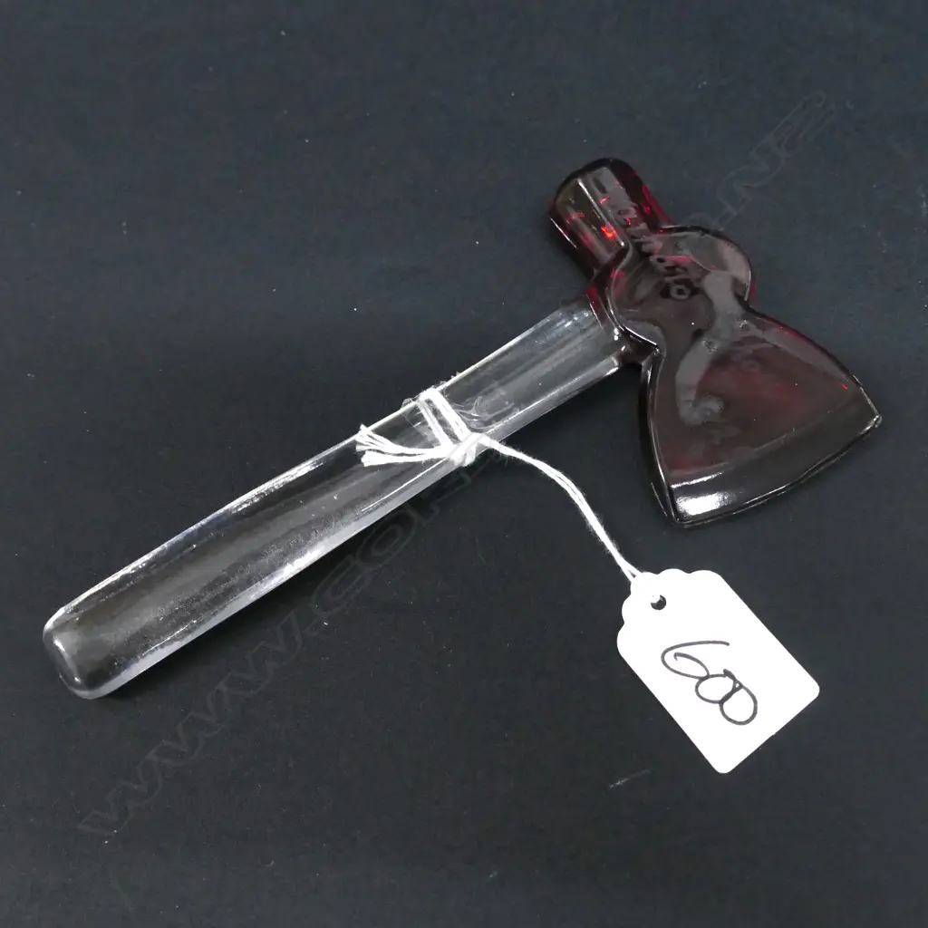 GLASS AXE PAPERWEIGHT, WAIKATO SHOW 1923, L, 160MM Image 1++