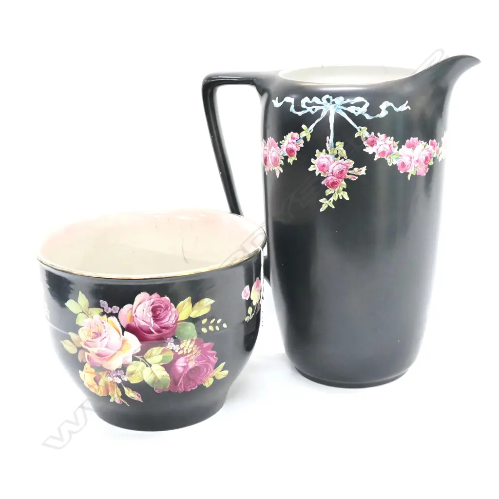 LGE GRIMWADE'S WINTON JUG & JARDINIERE 1920'S Image 1++