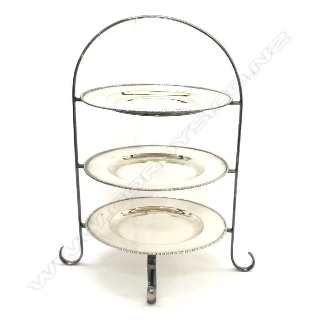E.P 3 TIER CAKE PLATE H 370 MM Image 1++