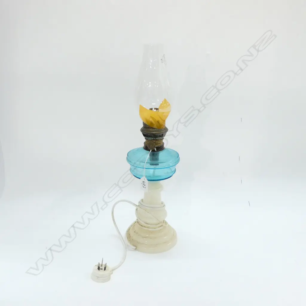 ELECTRIFIED KEROSENE LAMP H. 510MM Image 1++
