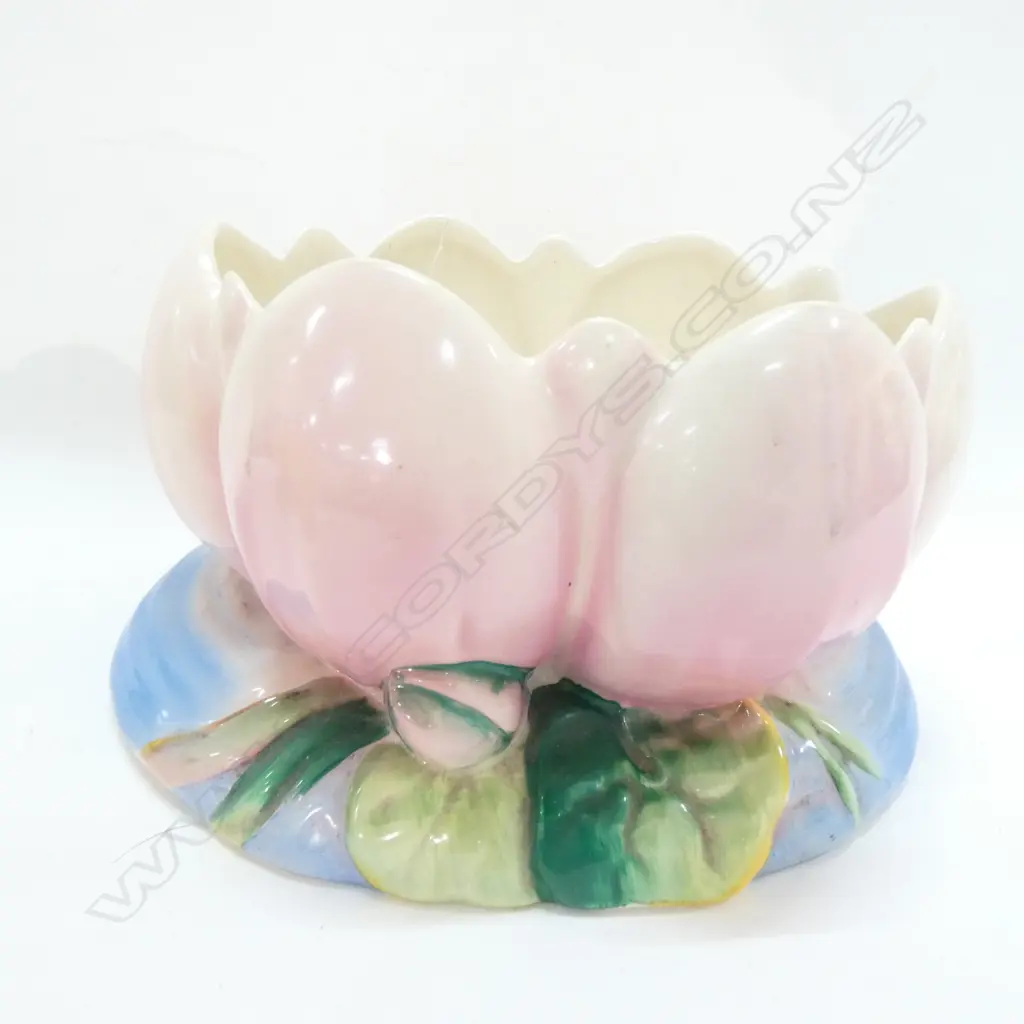 CLARICE CLIFF LILY VASE, PINK, H 130MM Image 1++