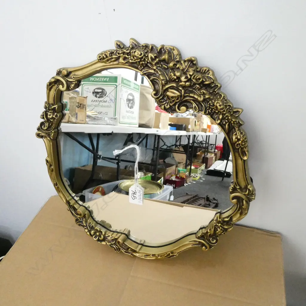 FRAMED MIRROR DIA. 370MM Image 1++
