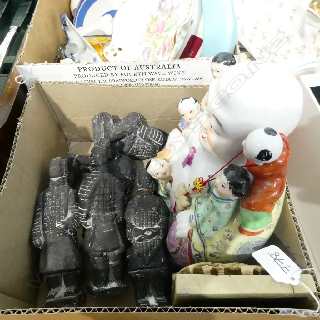 BOX LOT. ASSORT. ORIENTAL ITEMS Image 1++