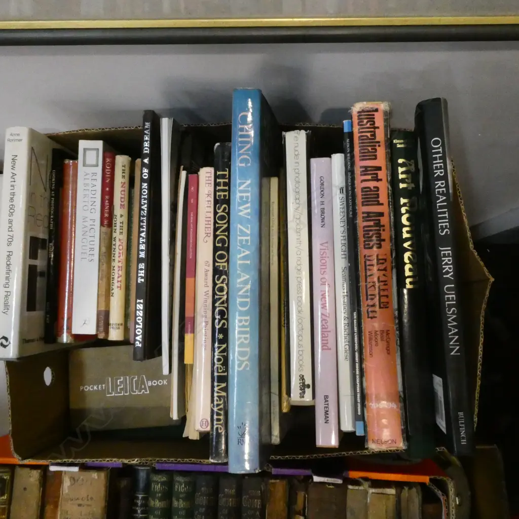 BOX LOT BOOKS ART INTEREST Image 1++