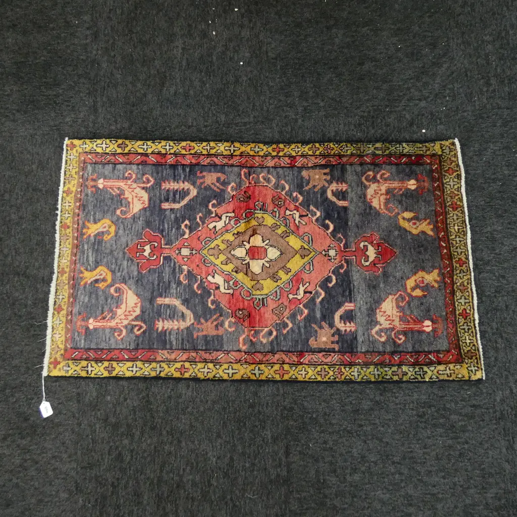 #44G PERSIAN SHAHRE BABAK HAND KNOTTED WOOL PILE RUG 1040 X 620MM Image 1++