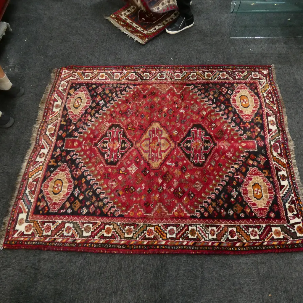 PERSIAN ALL WOOL SHIRAZ RUG 1700X1400mm Image 1++