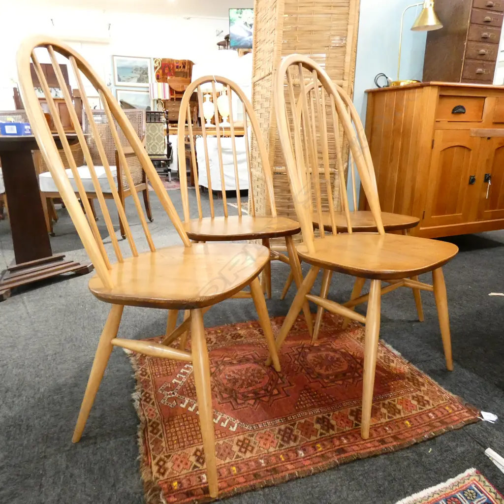 SET 4 ERCOL QUAKER CHAIRS Image 1++