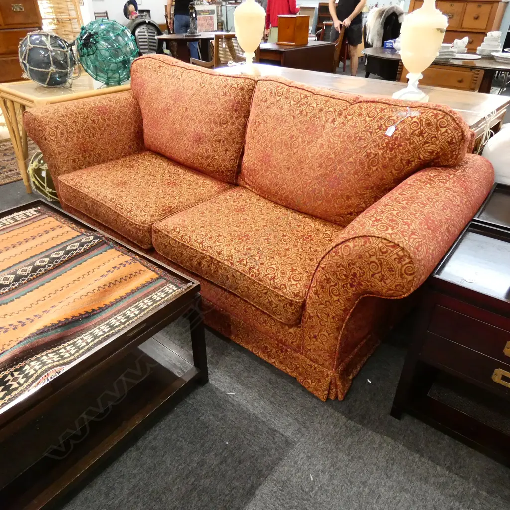 RED UPHOLSTERED SOFA L. 2100MM Image 1++