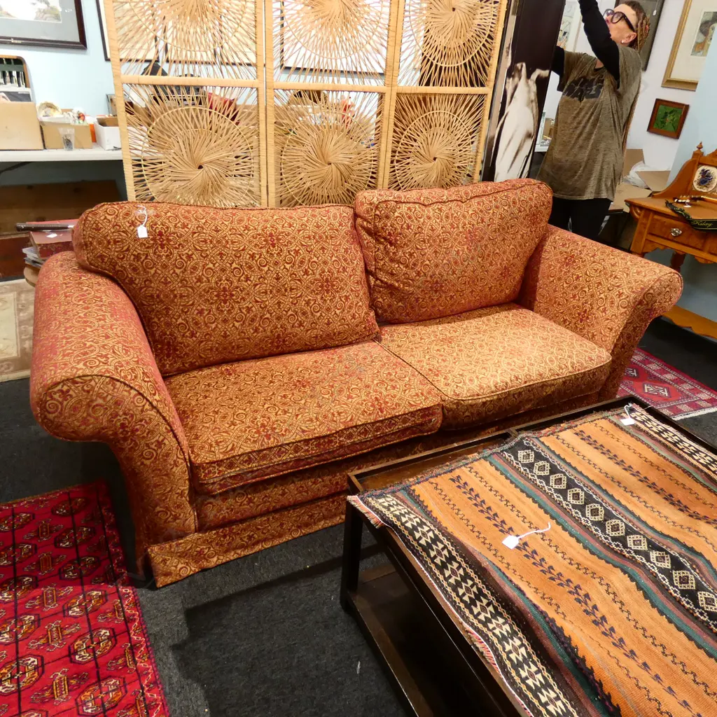 RED UPHOLSTERED SOFA L. 2100MM Image 1++