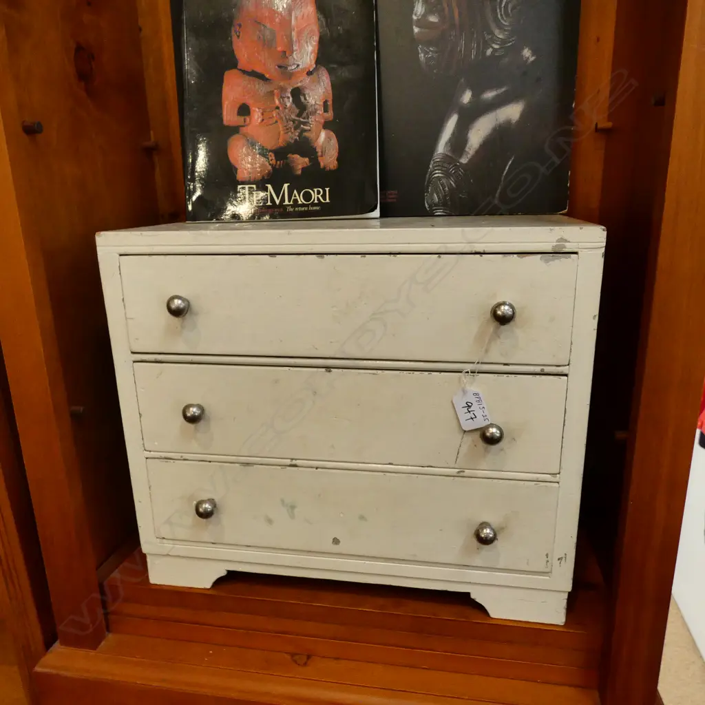 SMALL WHITE PAINTED DRAWERS H. 350 MM Image 1++