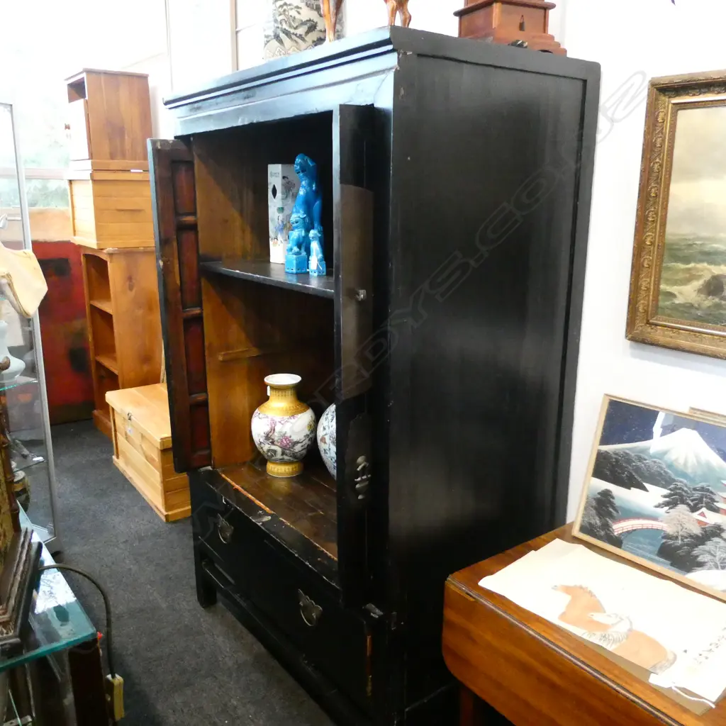 - ANTIQUE CHINESE WEDDING CABINET Image 1++