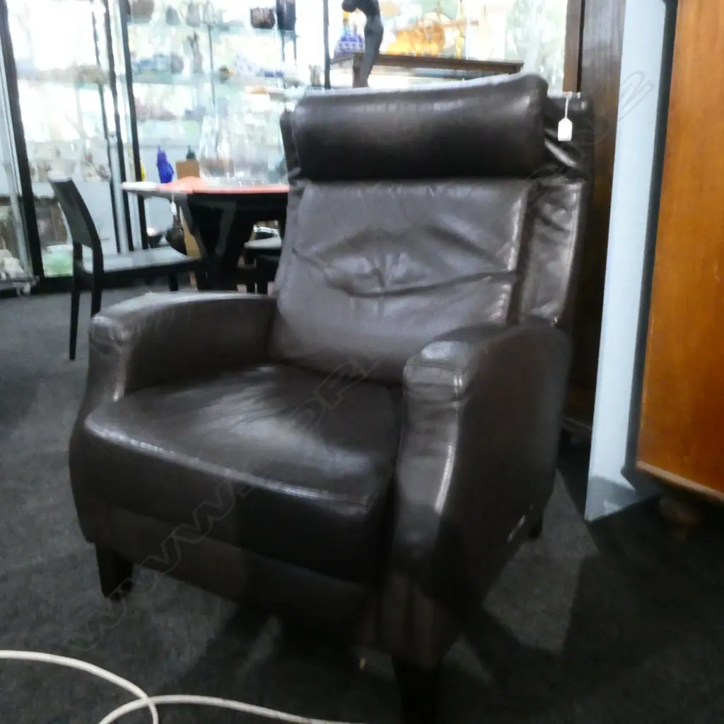 KOVACS RECLINING BROWN LEATHER CHAIR Image 1++