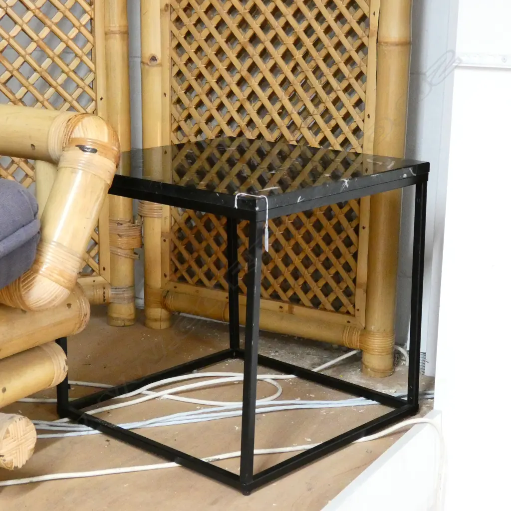 SQUARE MARBLE TOP SIDE TABLE W. 450MM Image 1++