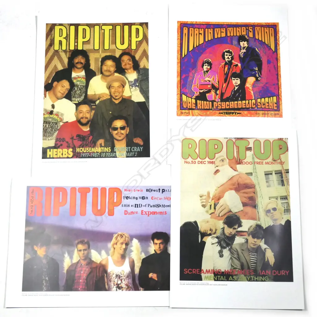 4 UNFRAMED AK MUSEUM VOLUME EXHIBITION RIP IT UP COVERS 600 X 420 MM Image 1++