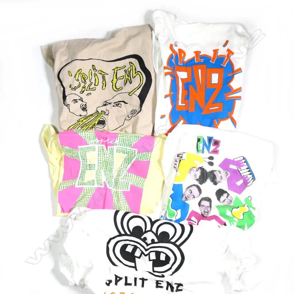 5 ASST SPLIT ENZ TEE SHIRTS VARIOUS SIZES Image 1++