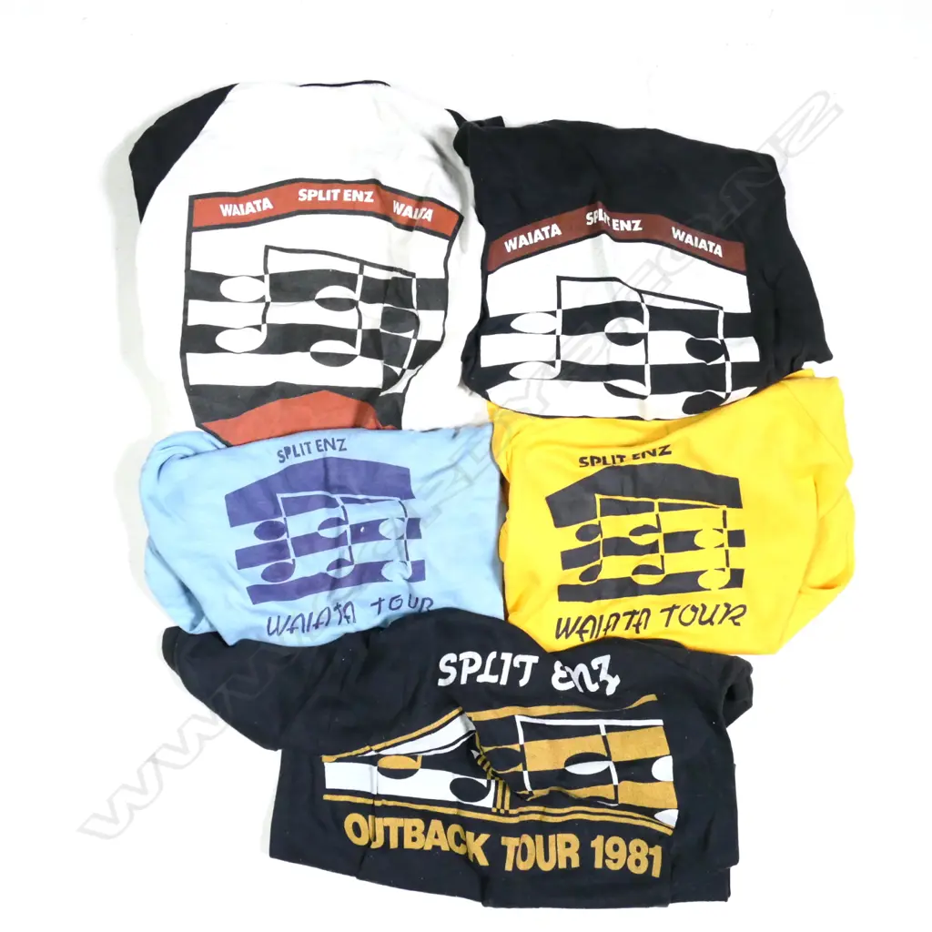 5 ASST SPLIT ENZ WAIATA TEE SHIRTS VARIOUS SIZES Image 1++