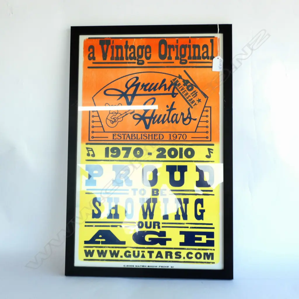 FRAMED POSTER GRUHN GUITARS 550X340MM Image 1++
