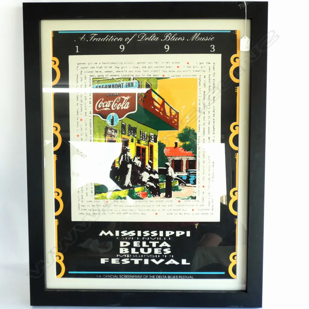 FRAMED POSTER DELTA BLUES MUSIC 640x470mm Image 1++