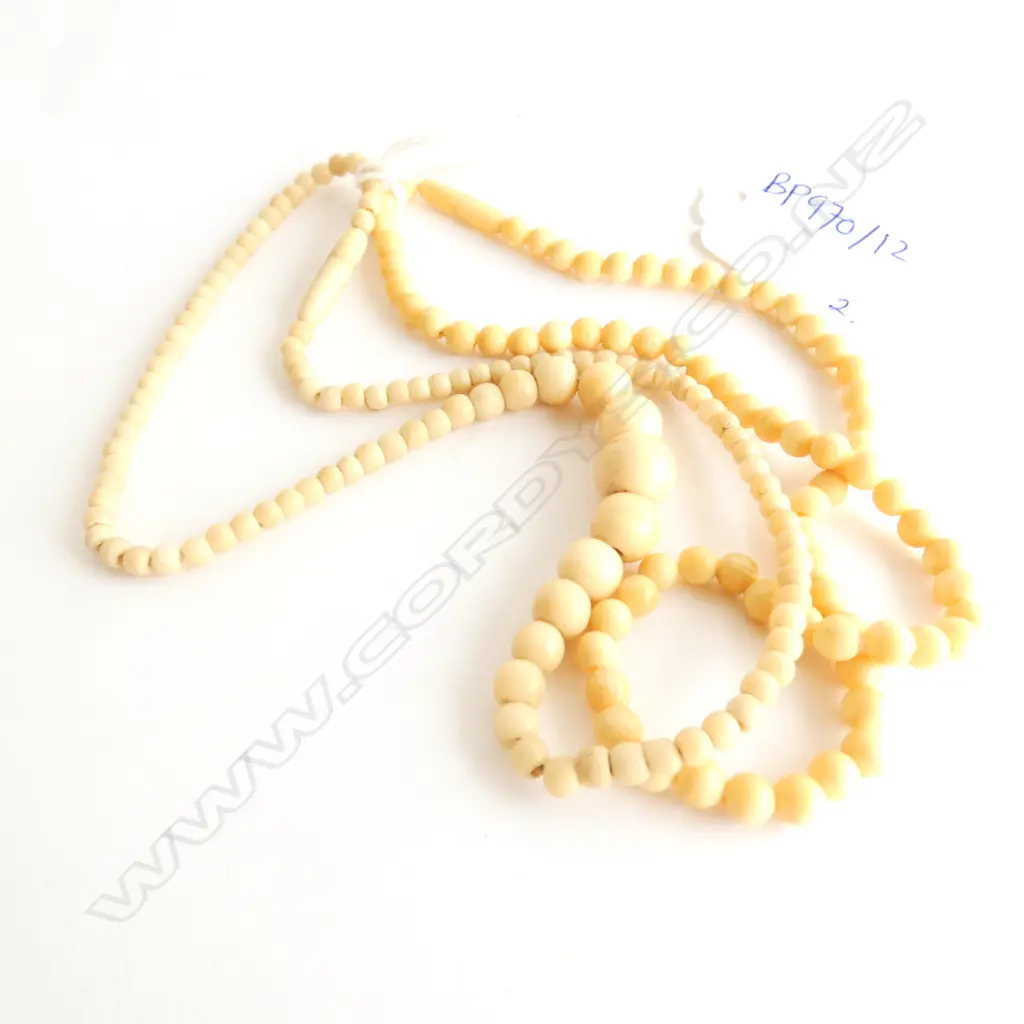 2 IVORY NECKLACES  Image 1++