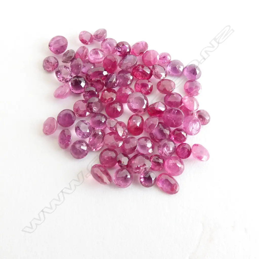 10 CT FACETED RUBIES ROUND Image 1++