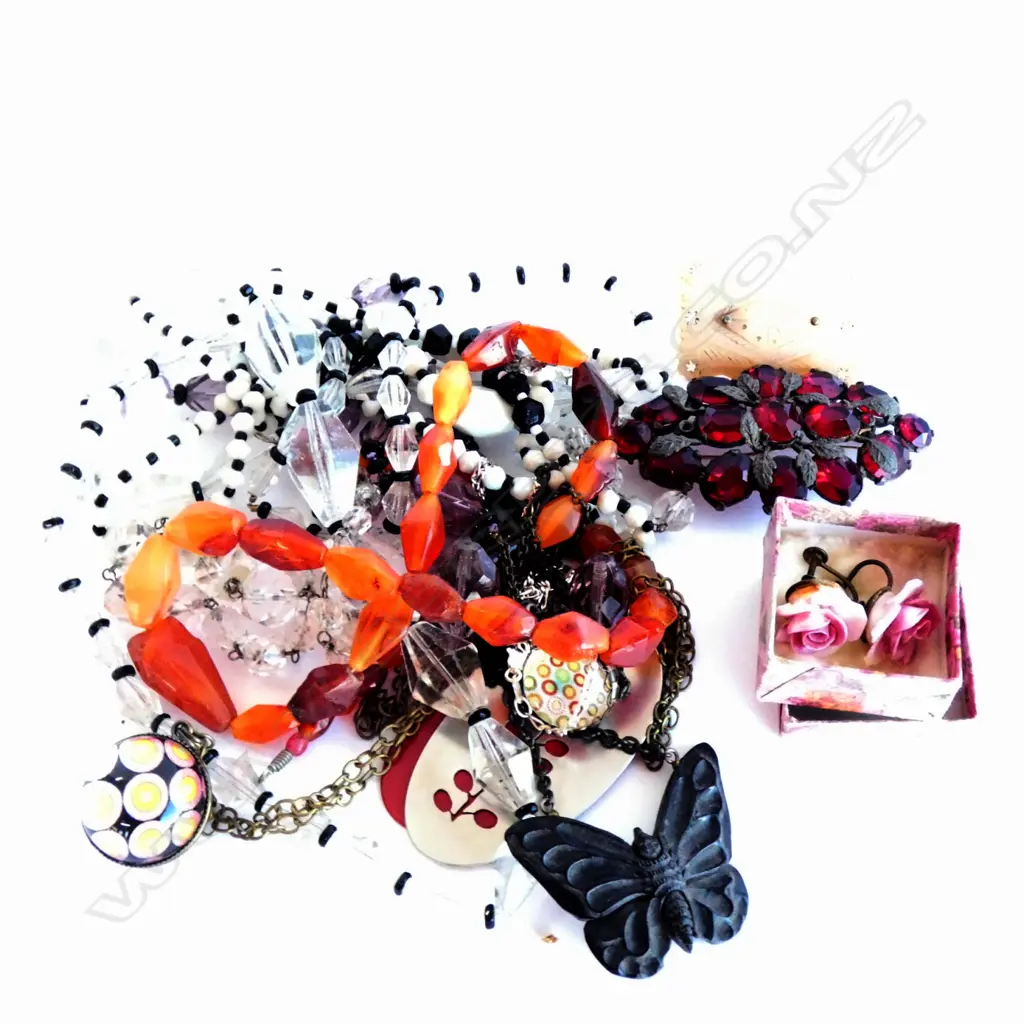 COLLECTION ASST. COSTUME JEWELRY NECKLACES ETC Image 1++