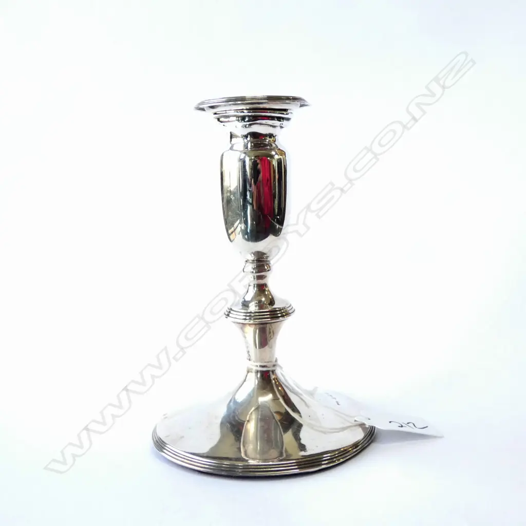 STG SILVER CANDLESTICK CANDLESTICK B'HAM 1907 WEIGHTED Image 1++