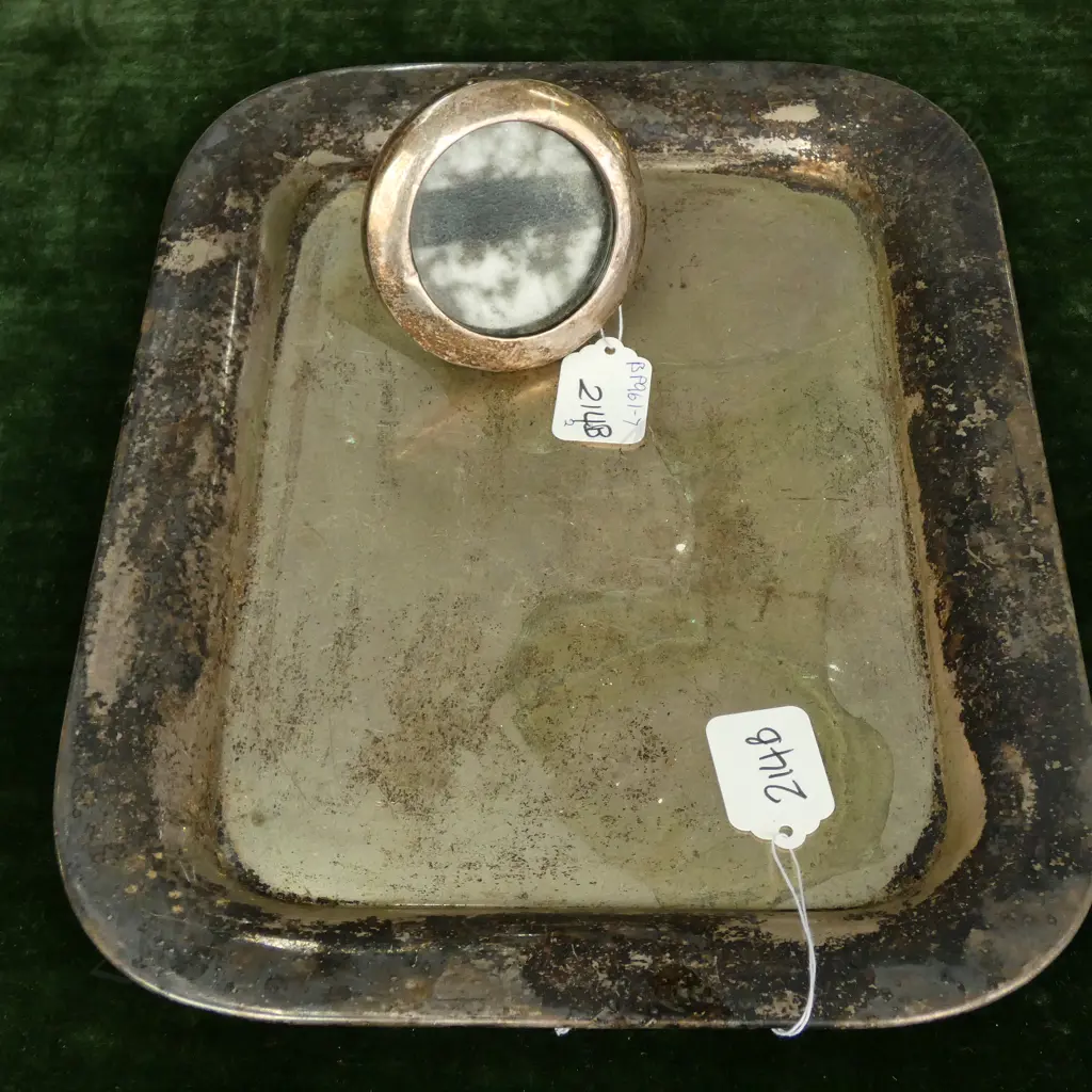 SILVER FRAME AND SILVER PLATE TRAY Image 1++