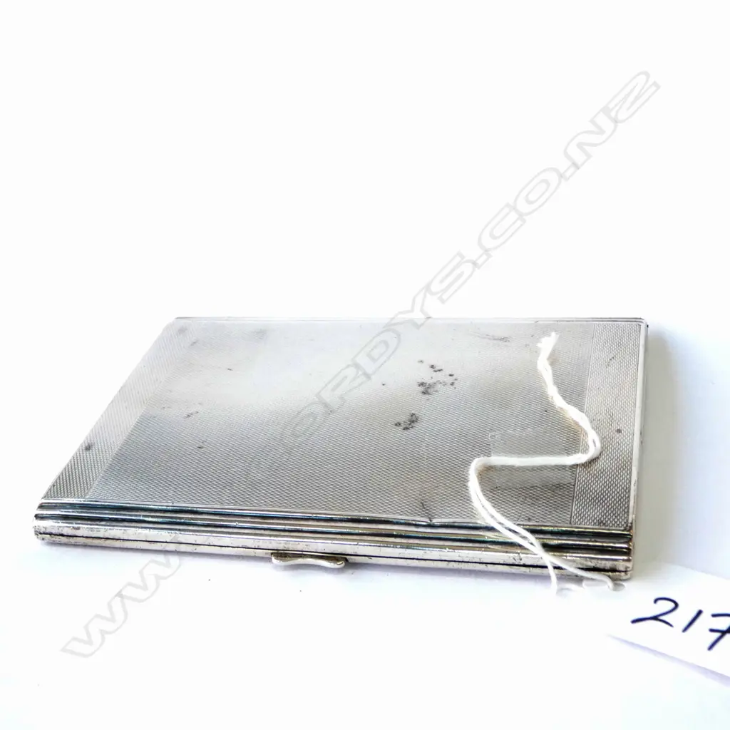 ART DECO HEAVY SILVER CIGARETTE CASE BIRM. 1934. 200gms Image 1++
