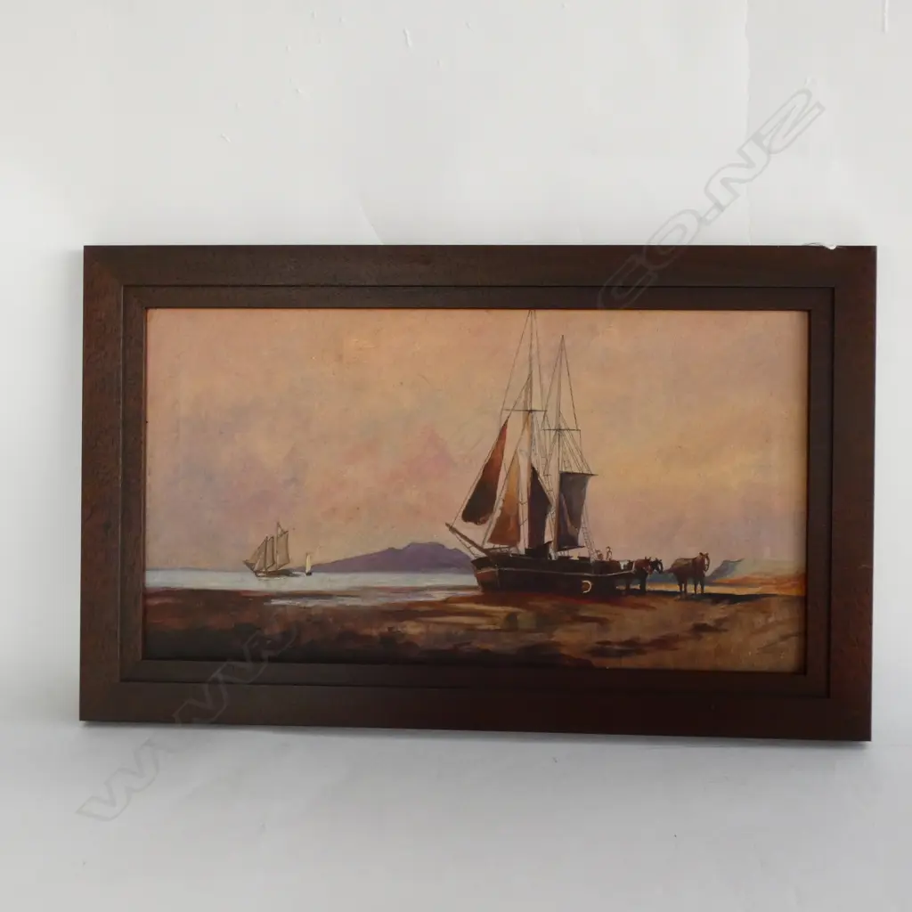 MANOR OF FRANK WRIGHT AUCKLAND LANDCAPE OIL ON CANVAS 450 X 240MM IMAGE Image 1++