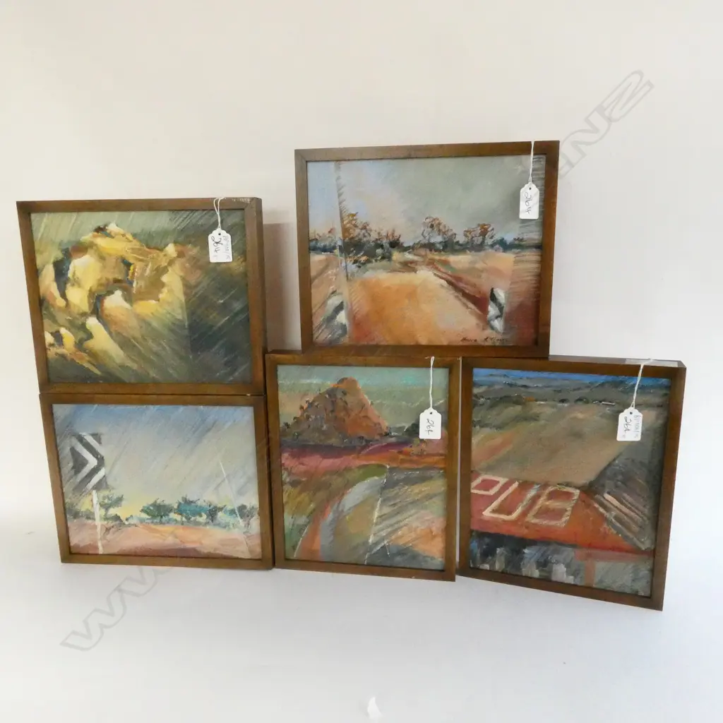 5 MOIRA MCCLAREN 'ROAD SCENES' OIL ON CANVAS 200 X 250MM Image 1++