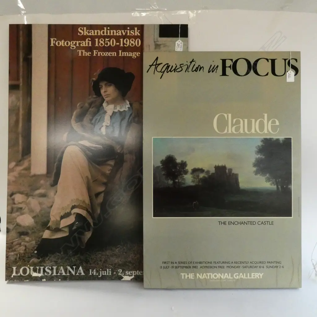 2 MOUNTED EXHIBITION POSTERS; CLAUDE & SKANDINAVISK FOTOGRAFI 850 X 590MM Image 1++