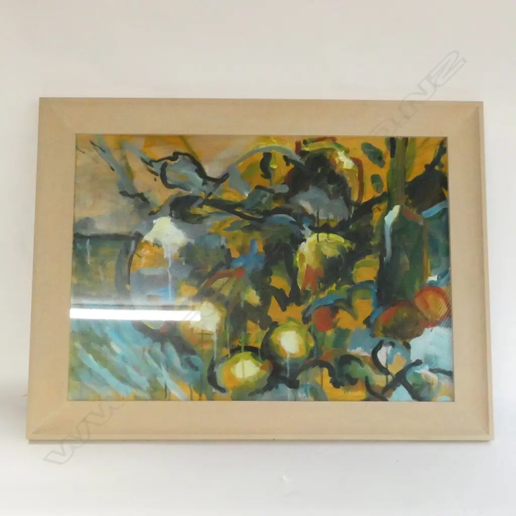 MARY ZOHRAB, ACRYLIC ON PAPER, 'DYING SUNFLOWER' 455 x 655mm Image 1++