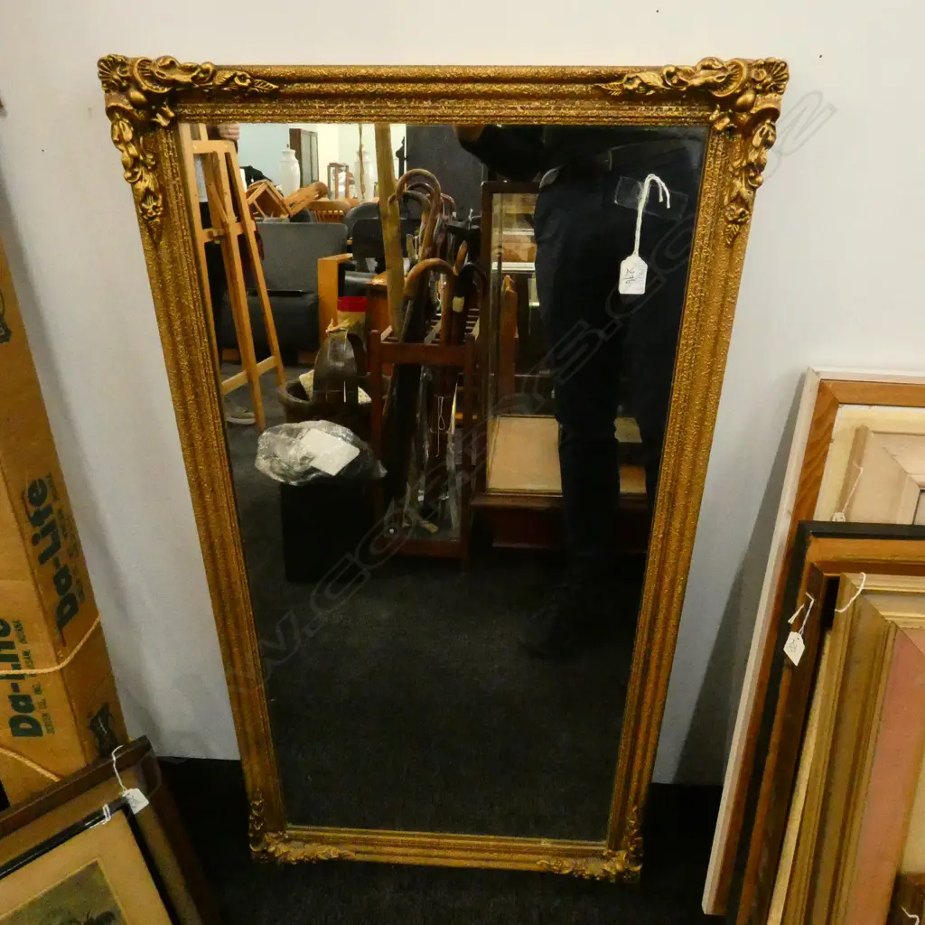 RECTANGULAR GILT FRAMED MIRROR 1110 X 610MM Image 1++