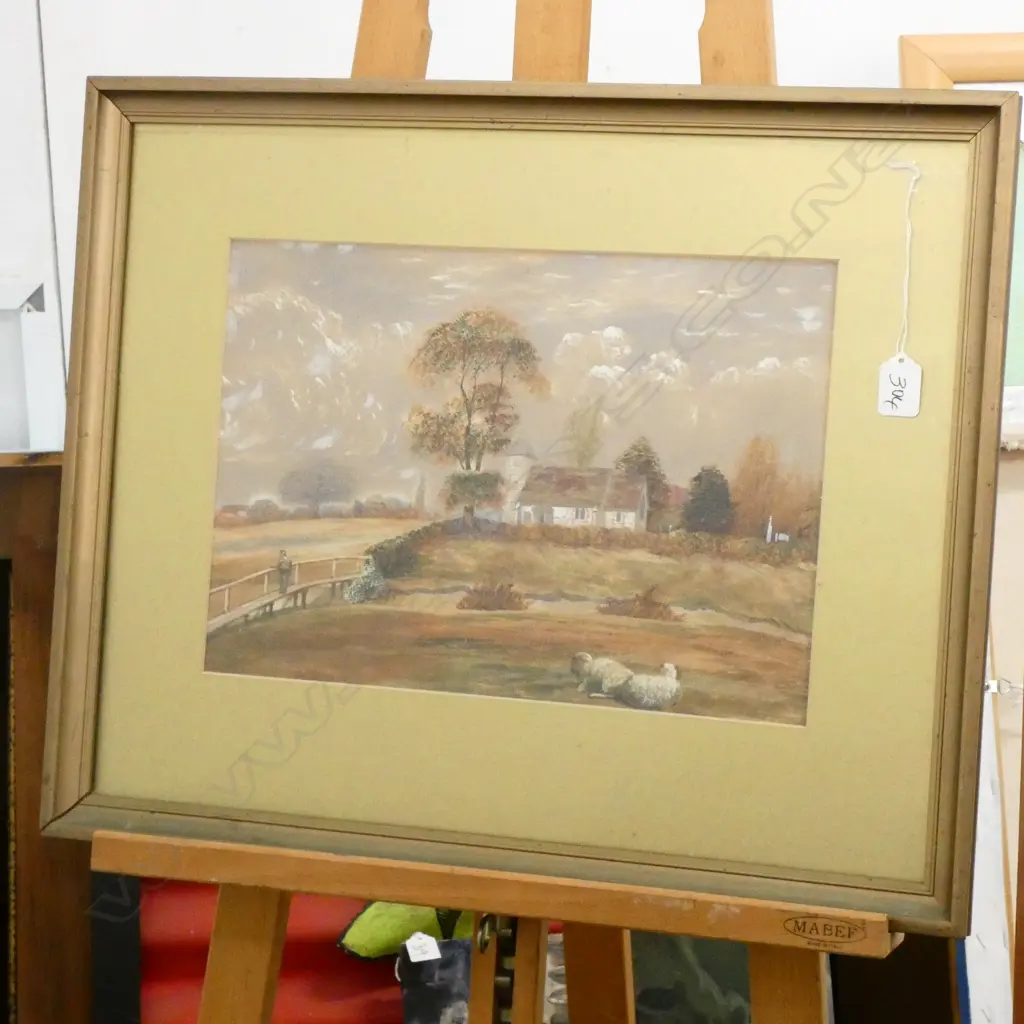 19thC W/C ESSEX CHURCH SIGNED VERSO Image 1++