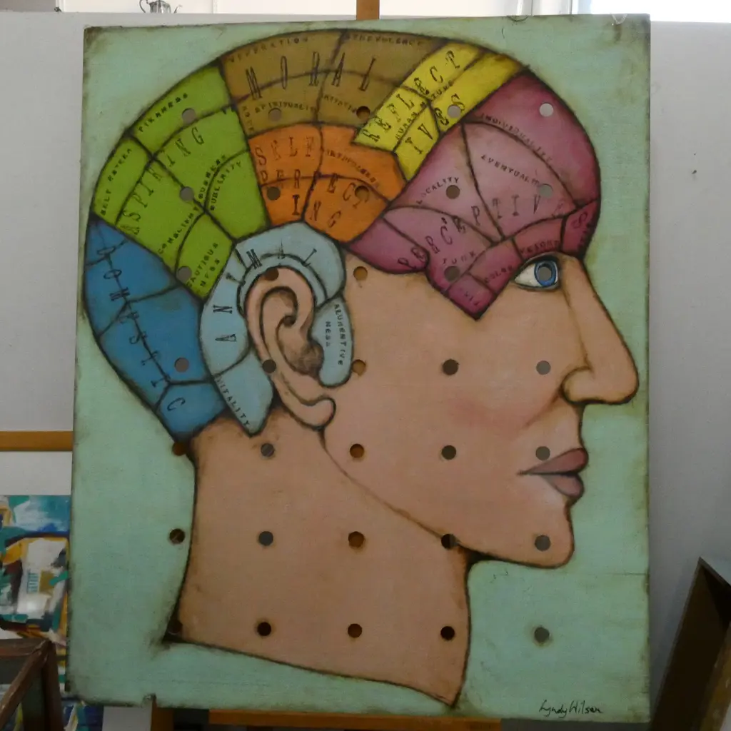 LYNDY WILSON BRAIN PAINTING ON BOARD 1010 X 1220mm Image 1++