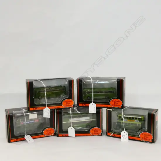 5 EXCLUSIVE FIRST EDITIONS GREEN BUSES
