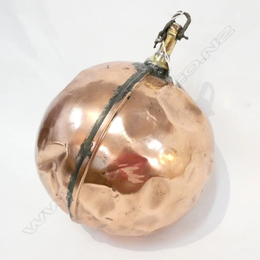 VINTAGE JAPANESE COPPER FISHING BUOY 280MM DIA AF Image 1++
