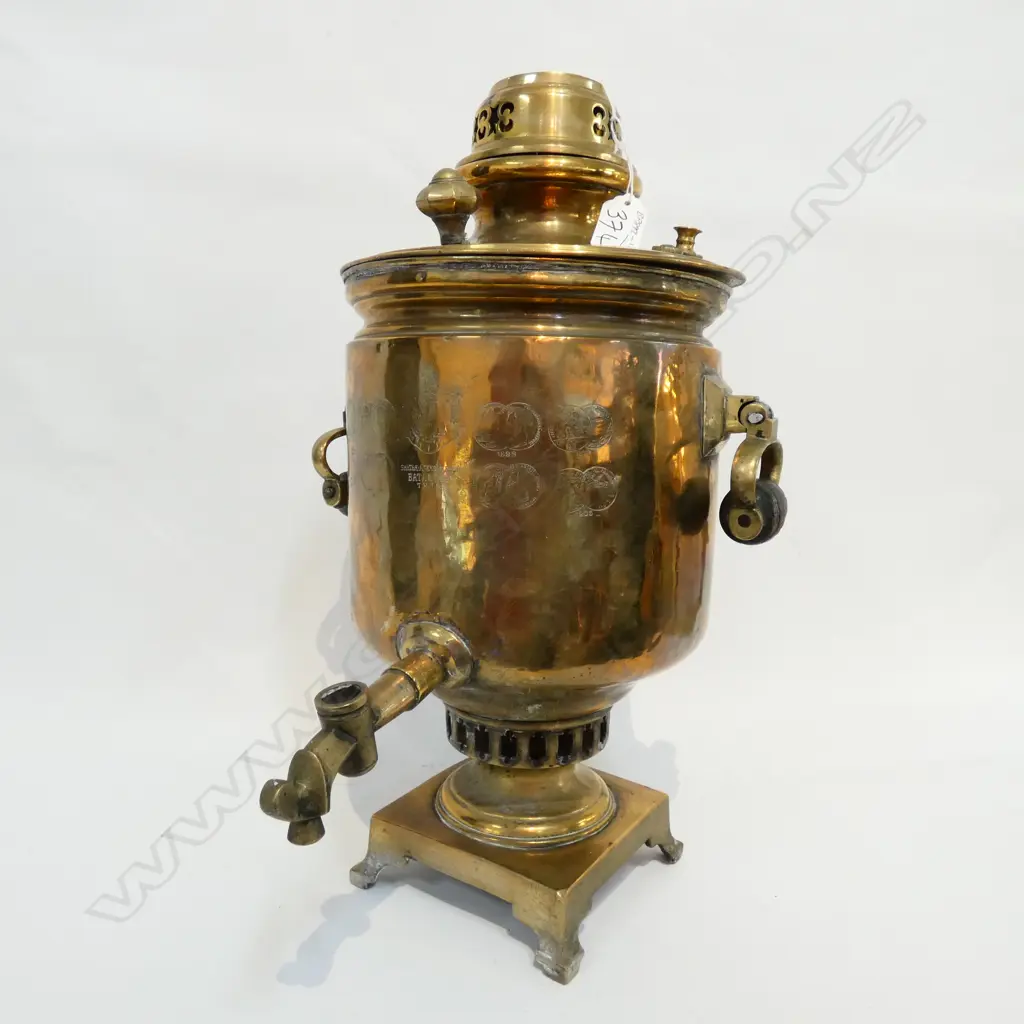 19thC BRASS TEA URN / SAMOVAR H450MM W320MM Image 1++