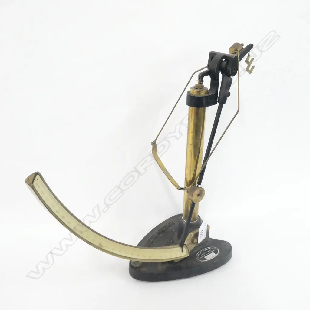 GRIFFIN & GEORGE BRASS QUADRANT SCALES H. 330MM Image 1++