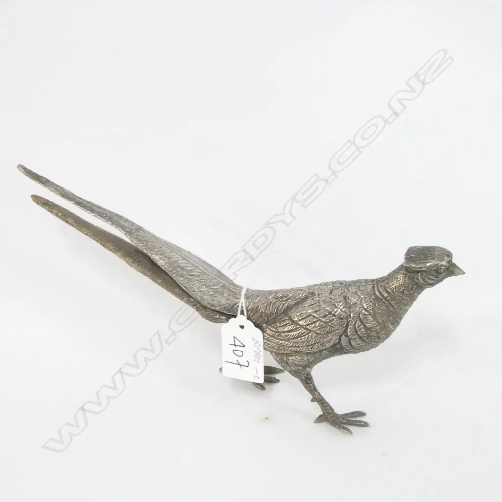 VINTAGE SILVER PLATE PHEASANT TABLE ORNAMENT Image 1++