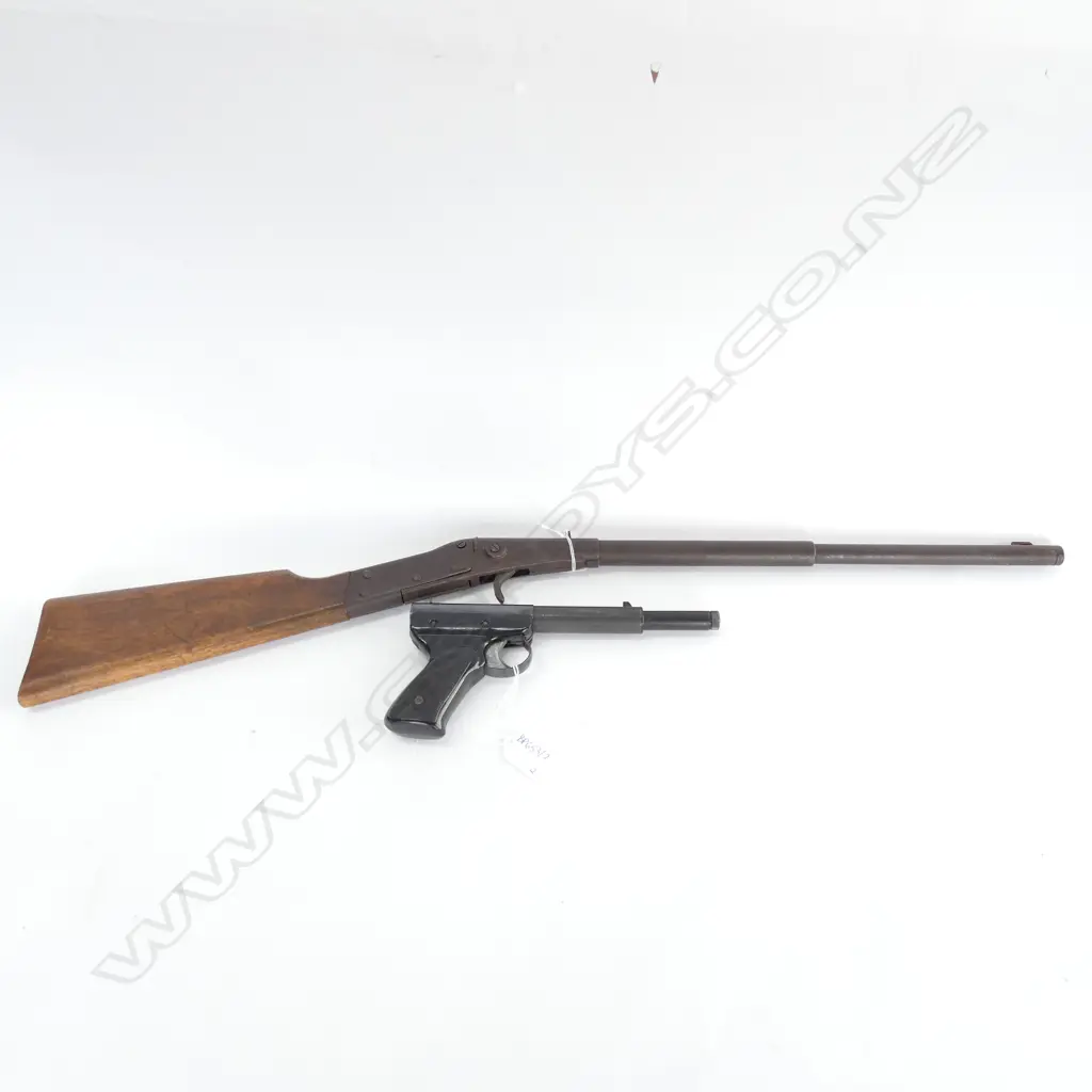 2 GUNS; DIANA MOD 2 AIR PISTOL, HAENEL RIFLE L. 790MM Image 1++