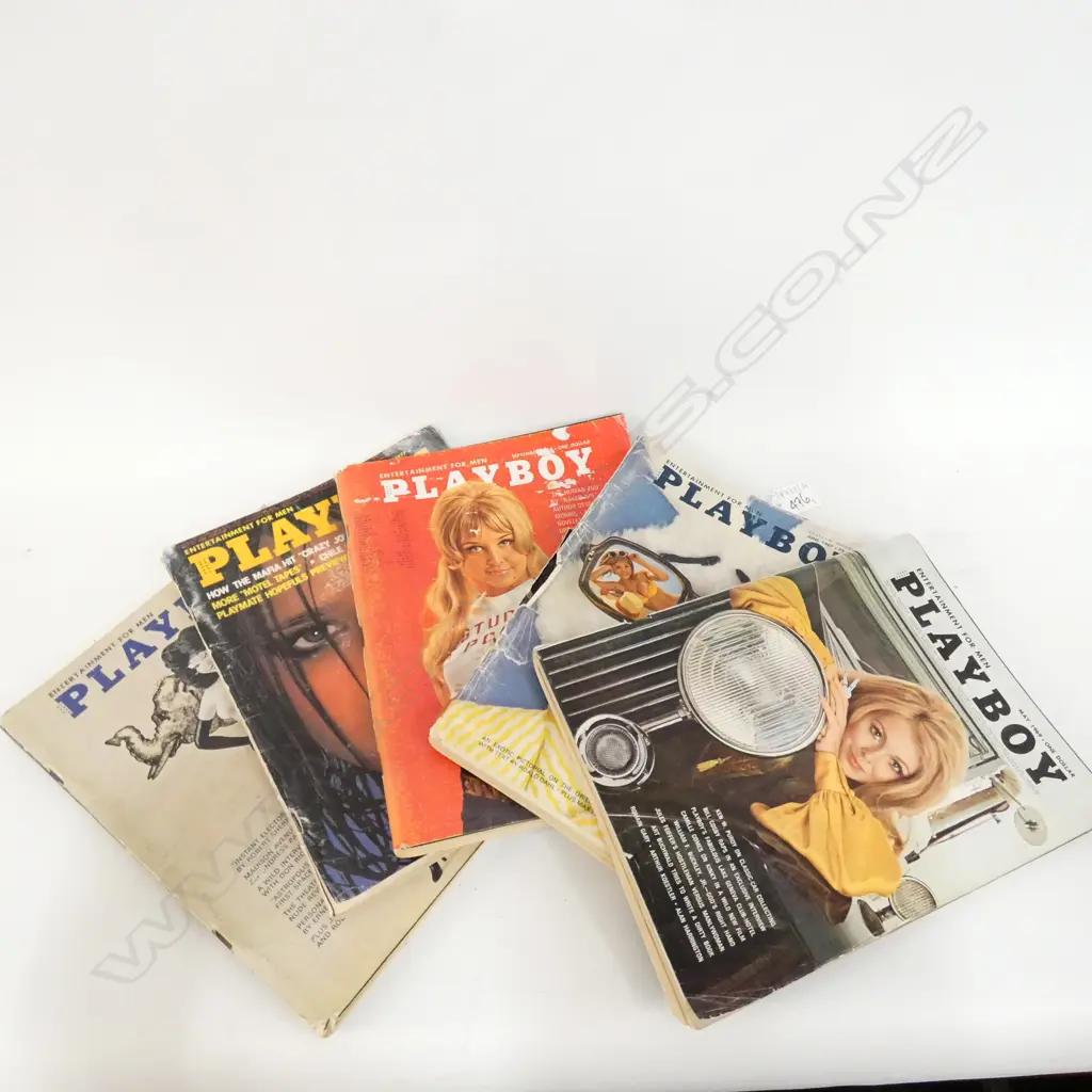 5 PLAYBOY MAGAZINES C. 1960S  Image 1++