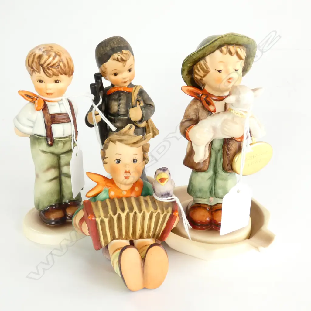 4 X HUMMELS--LETS SING 114 [ASH TRAY]--CHIMNEY SWEEP 12/1, LOST SHEEP 68/0--I DIDN’T DO IT 626 Image 1++