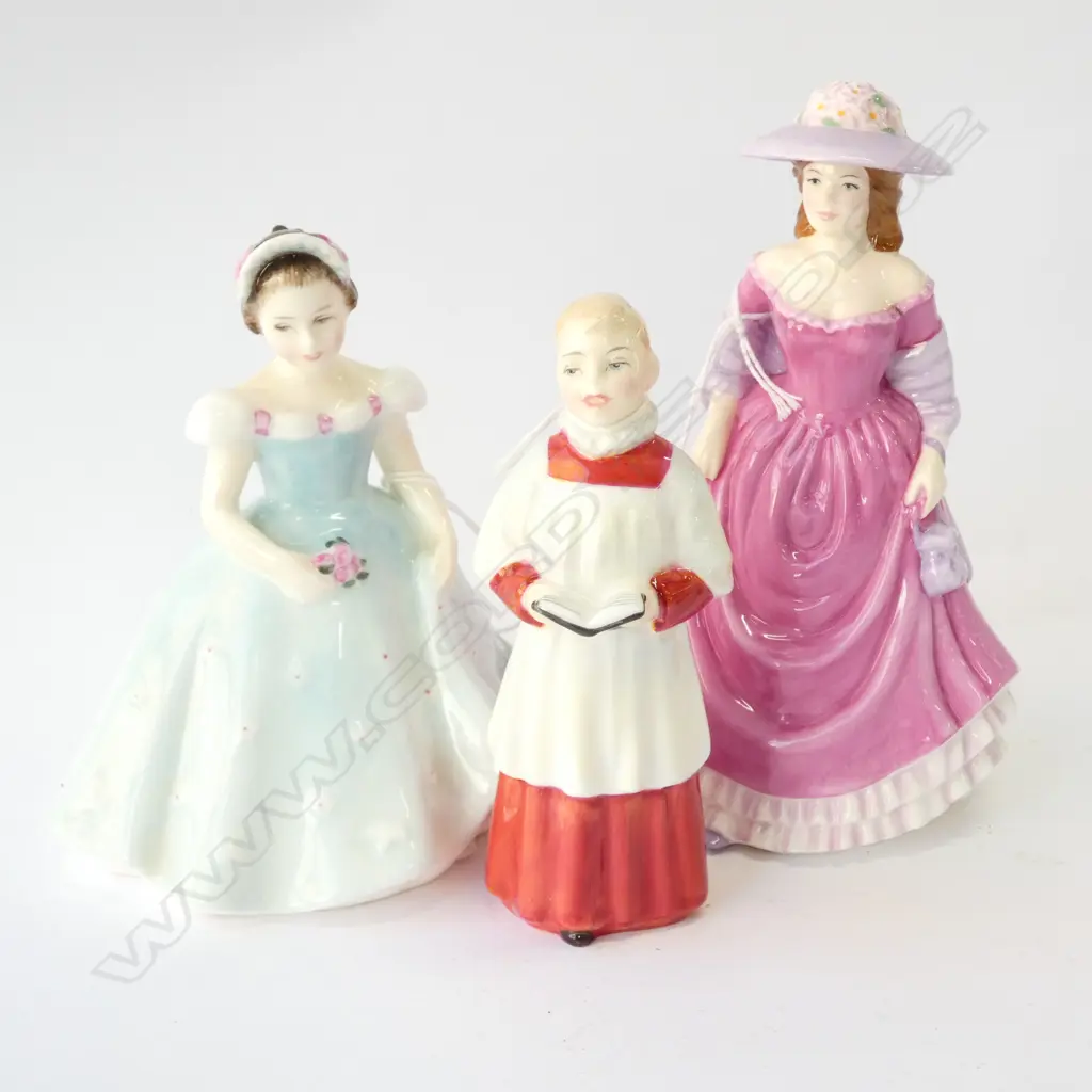 3 R/DOULTON FIGURES; SUMMER BREEZE, BRIDESMAID & CHOIR BOY Image 1++