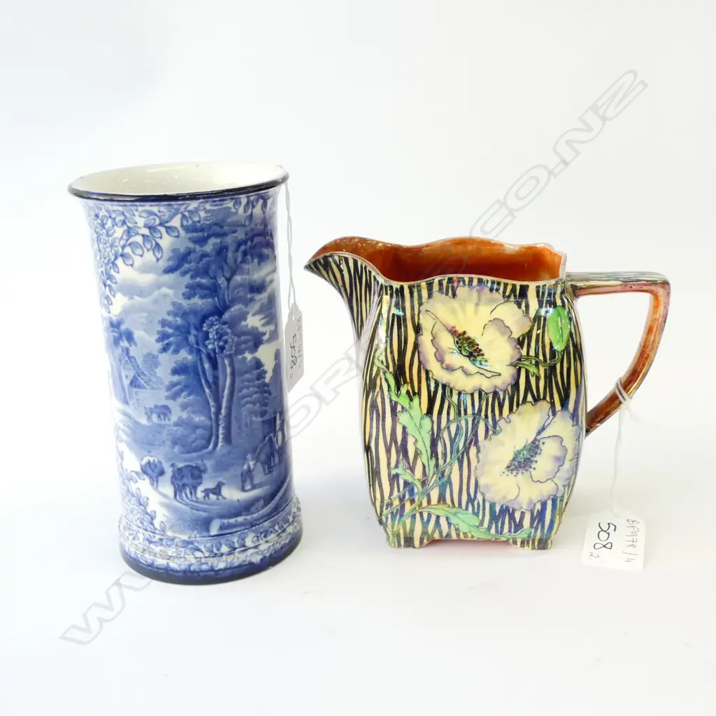 B/W FOLEY VASE H. 155MM + GRIMWADES JUG HANDLE REPAIRED Image 1++