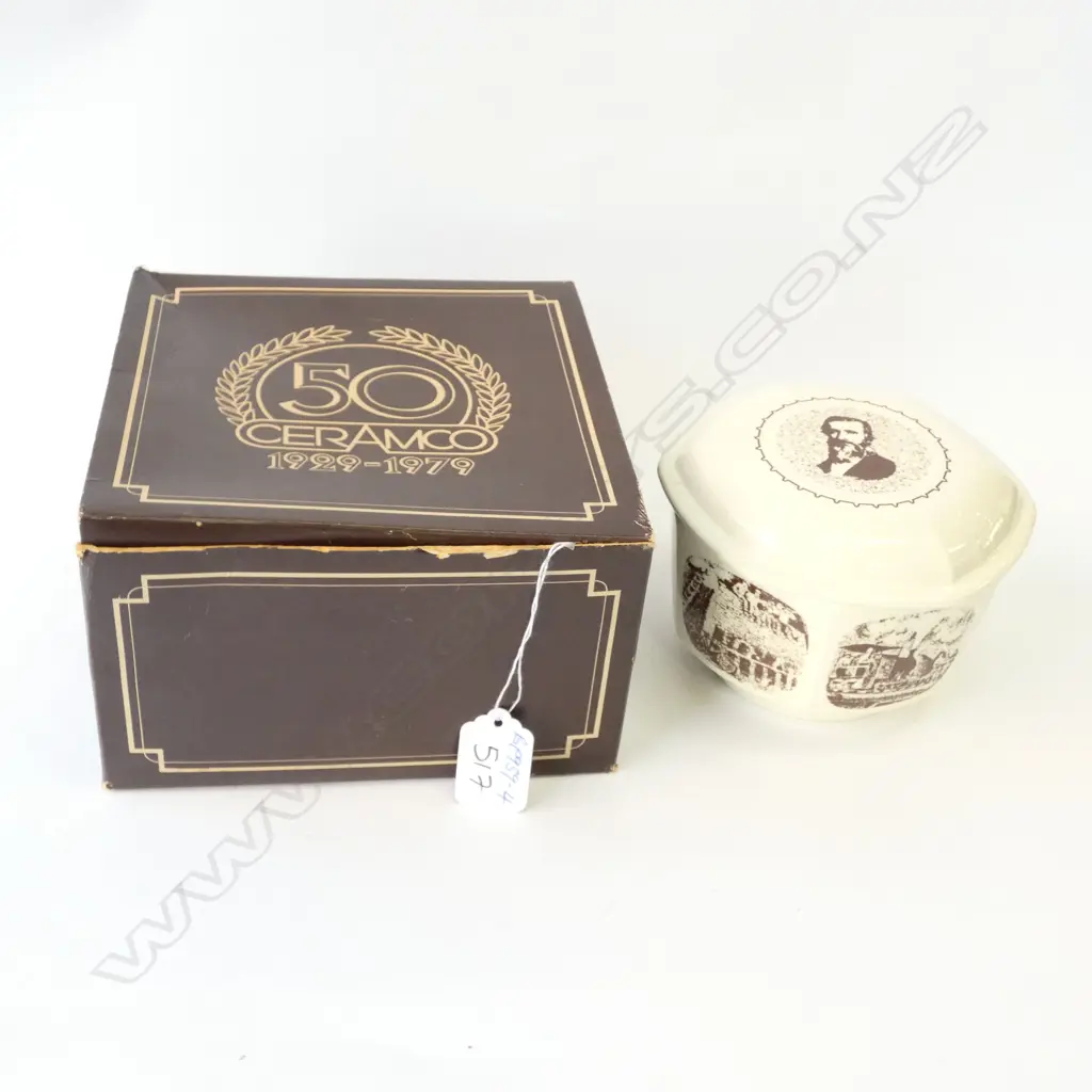 CROWN LYNN 'CERAMCO 50 1929-1979' LIDDED BOX. Image 1++