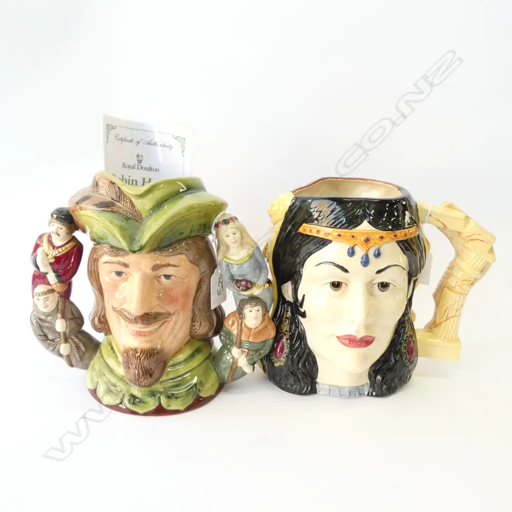 2 R/DOULTON CHARACTER JUGS; ROBIN HOOD & SAMSON / DELILAH Image 1++