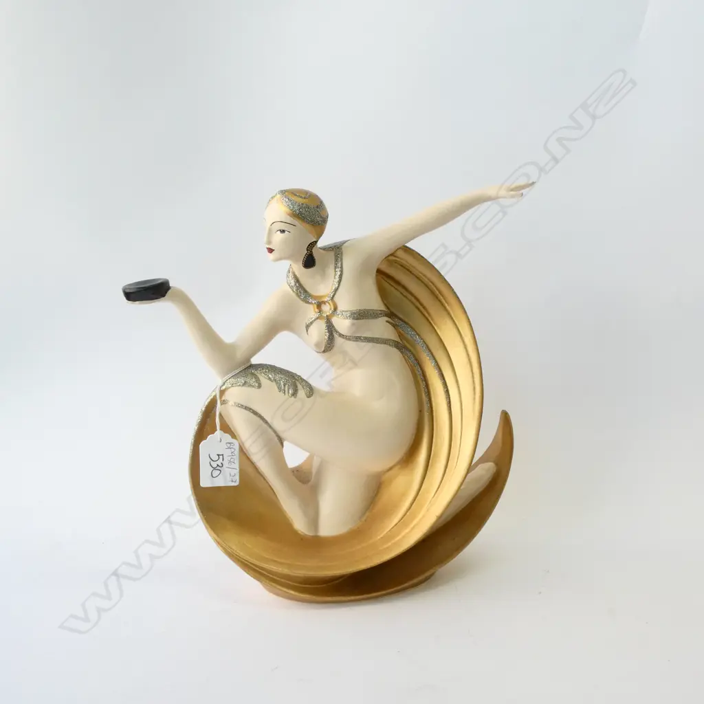 ART DECO LADY FIGURINE H. 270MM Image 1++