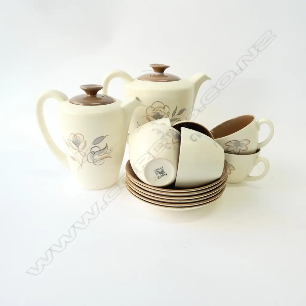 POOLE DEMI TASSE COFFEE SERVICE 6 PERSON 14PCE Image 1++