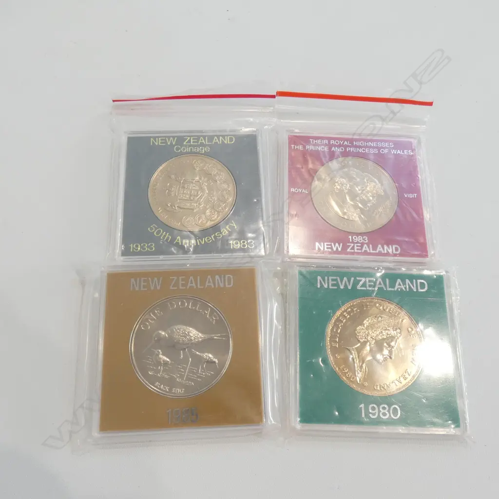 FOUR NZ COMMEMORATIVE COINS Image 1++